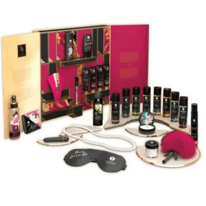 Calendário Advento SHUNGA Colecionador 25anos Luxuoso Exclusivo Sensual Refinado Cosméticos Íntimos Miniaturas TamanhosCompletos Acessórios Apimentados Massageador Vibrador Presentes Eróticos Casais