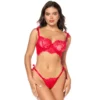conjunto sexy duas peças renda tule sutiã tanga alças amarrar laços cetim poliamida elastano ajuste personalizado presente glamouroso Mapalé colombiano