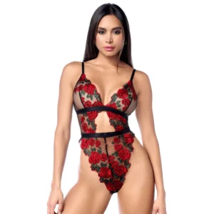 corpete cintura alta tule preto transparente bordado rosas romântico sensual cinto elástico valoriza esculpe silhueta alças ajustáveis fecho virilha