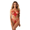 teddy vermelho copas abertas armação levantam busto renda delicada malha transparente corrente dourada entrepernas abertura alças ajustáveis fecho traseiro largo